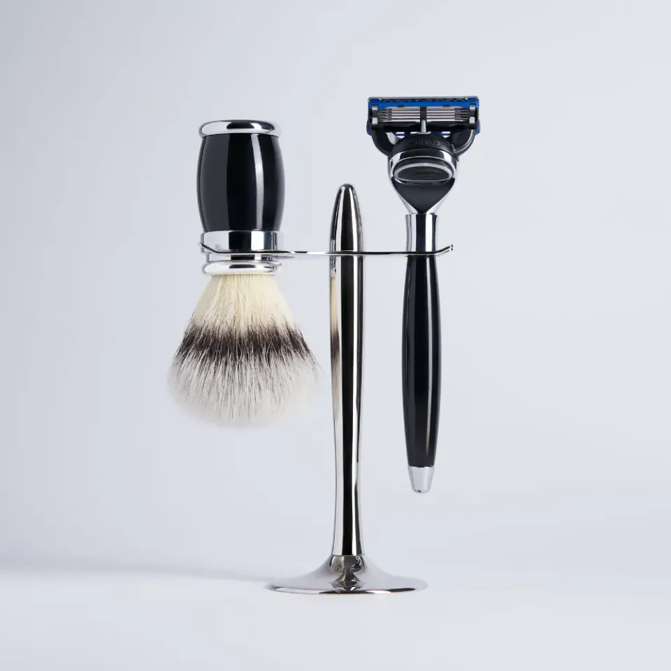 Plisson 1808 Joris Noir rakset 3-delar Fusion fiber
