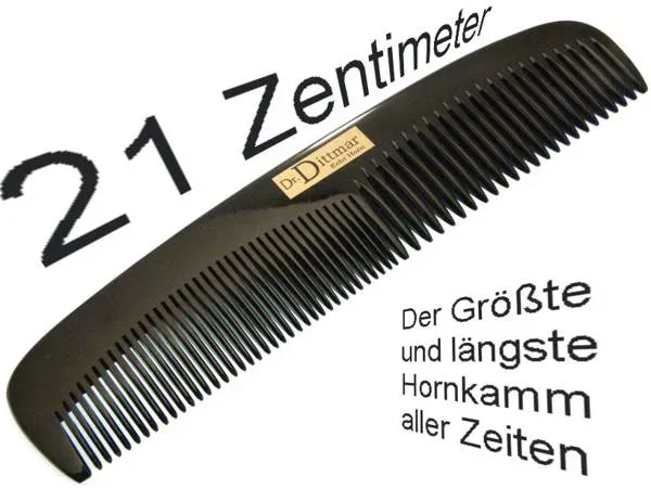 Dr. Dittmar hornkam 21 cm bred- och fintandad