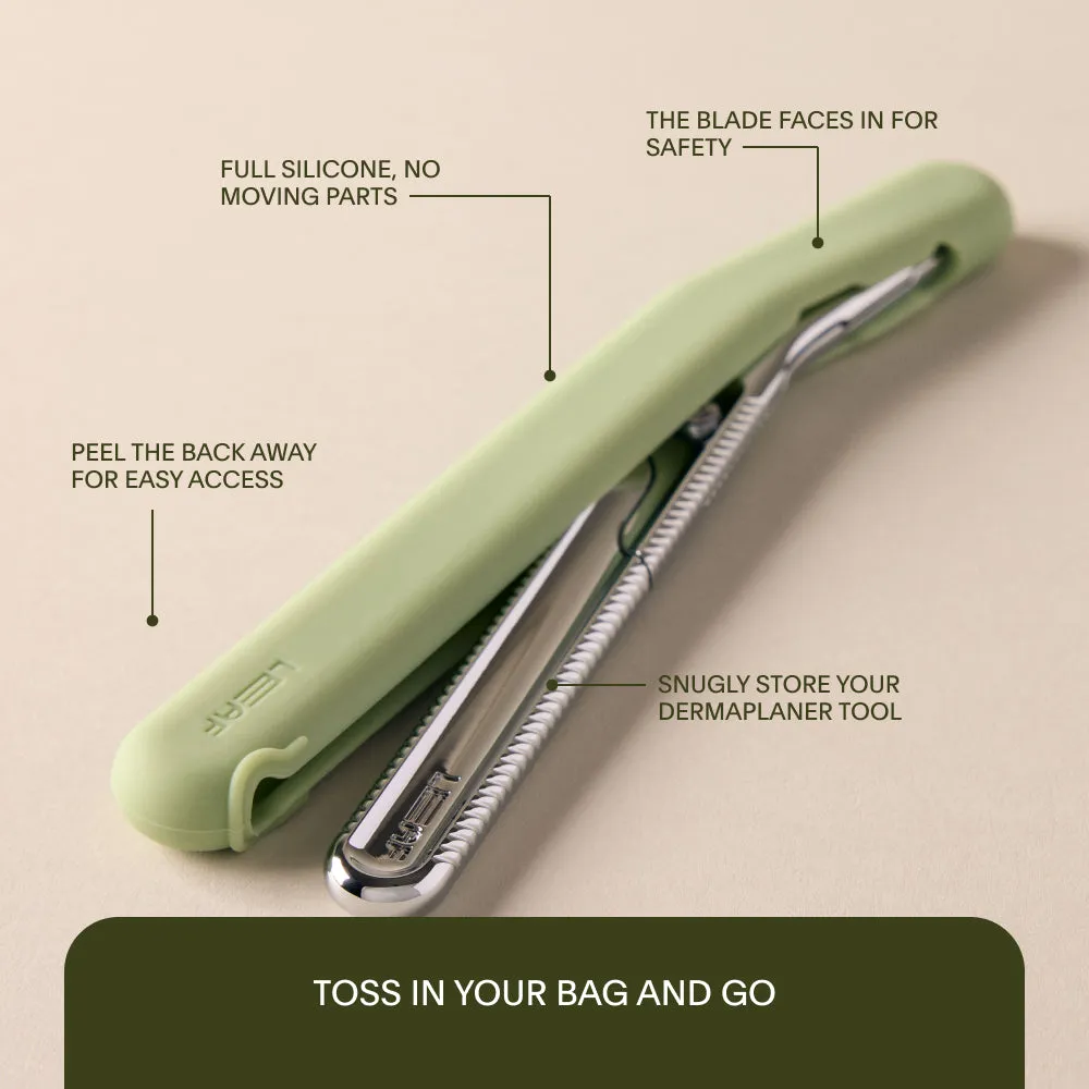 LEAF Dermaplaner skydd Sage Green silikon
