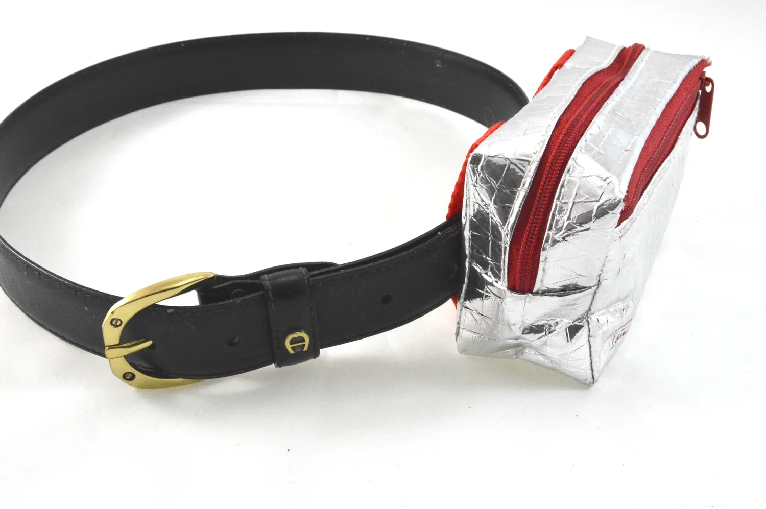 Dr. Dittmar midjeväska vattentät nylon röd/silver