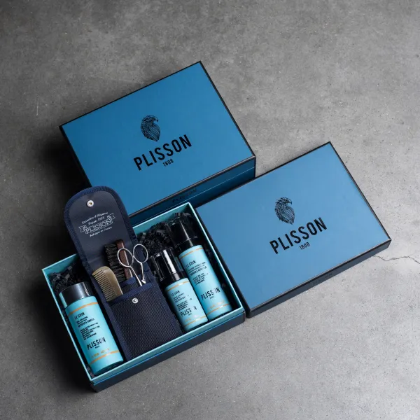 Plisson 1808 Barbe Prestige skäggset 4-delar naturlig vård
