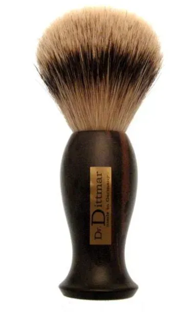Barber Style Premium Silvertip rakborste ebenholts