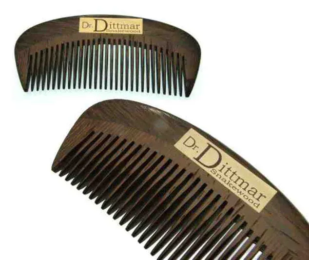 Dr. Dittmar fickkam ormliknande trä fintandad 90 mm