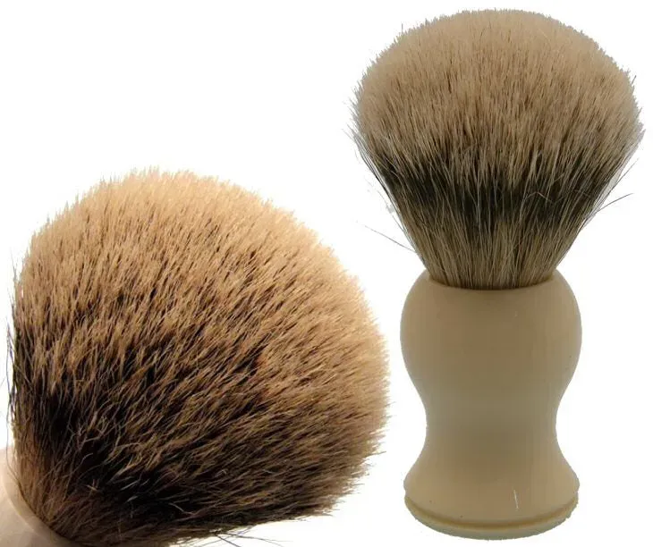 Dr. Dittmar rakborste silvertip vit 22 mm
