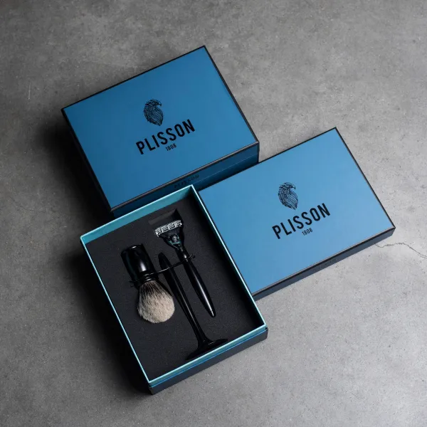 Plisson 1808 Rakset Noir Mach3 Grävling 12