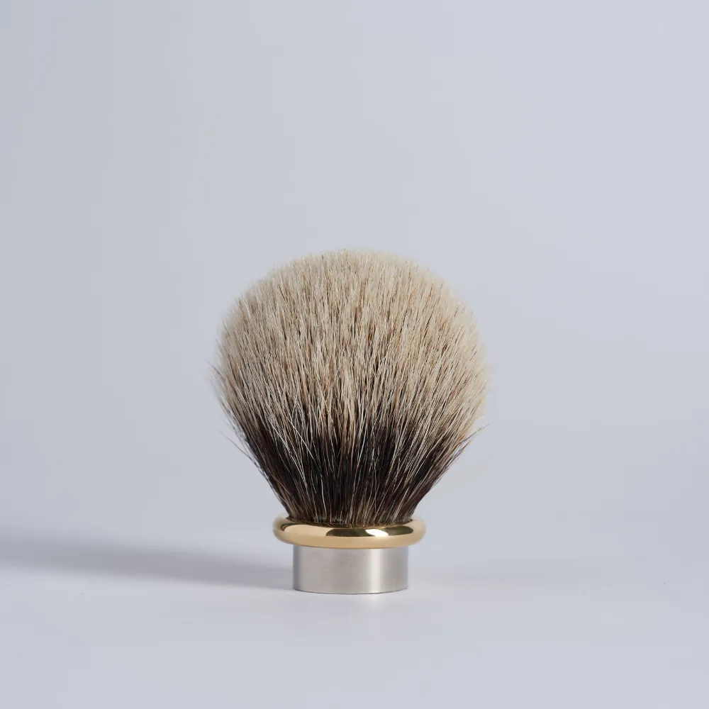 Plisson 1808 Reservknut rakborste guld fäste