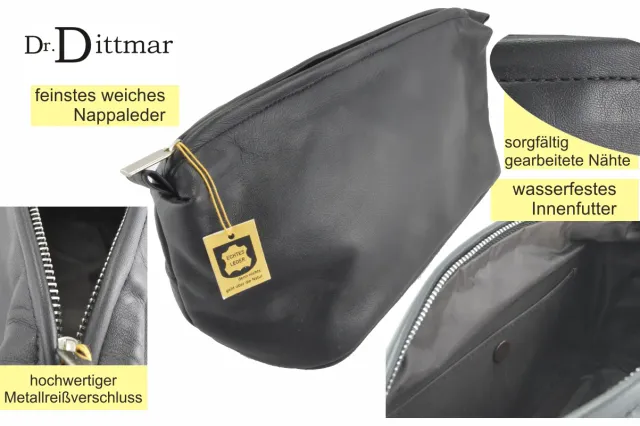 Dr. Dittmar Luxus necessär nappaläder 30 cm slät