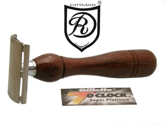 Dr. Dittmar EASY säkerhetshyvel valnöt 115 mm