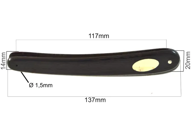 Dr. Dittmar rakknivsskaft wenge 5/8 6/8 mässing