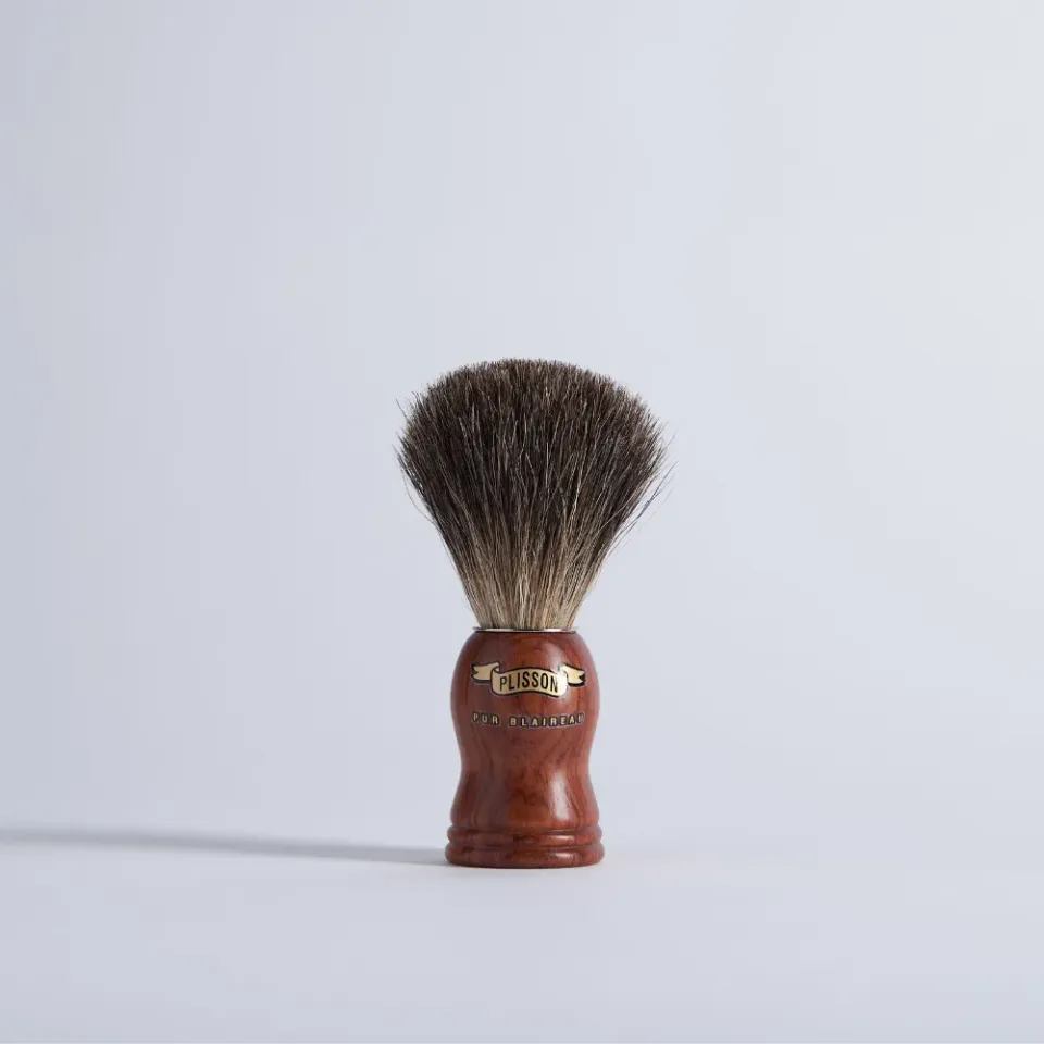 Plisson 1808 Bubinga rakborste 12 grå fast