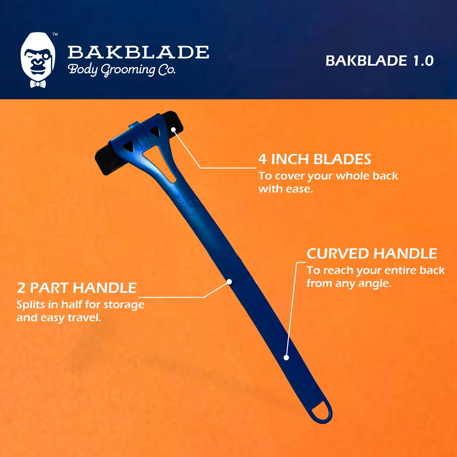 BaKblade 1.0 ryggrakhyvel manuell våt torr