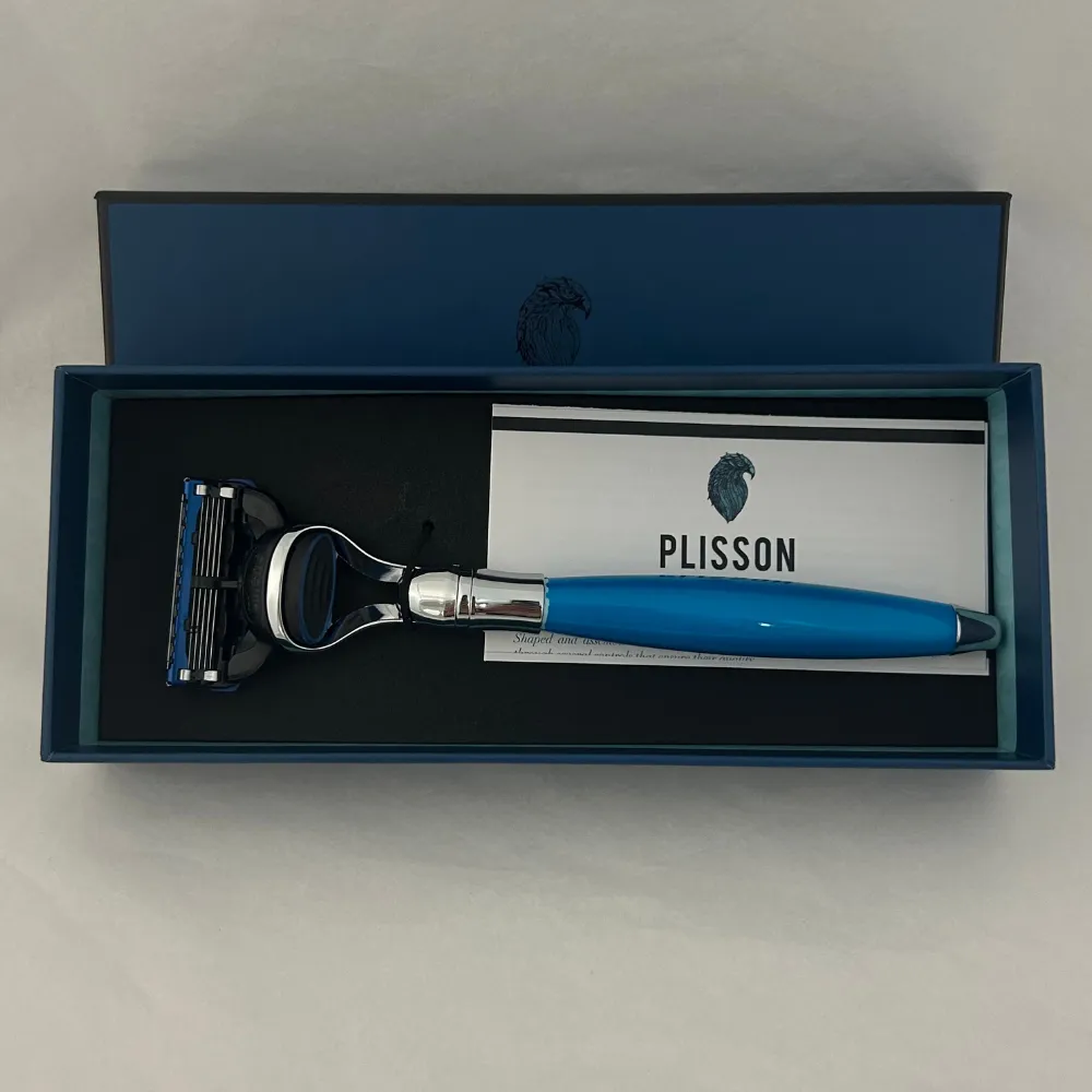 Plisson 1808 Bleu Estérel rakhyvel Fusion blå second sort