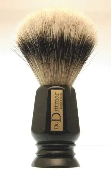 Dr. Dittmar 1930s rakborste silvertip buffelhorn 22 mm