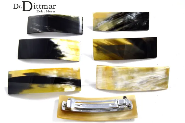 Dr. Dittmar hårspänne horn 93 mm fyrkantigt