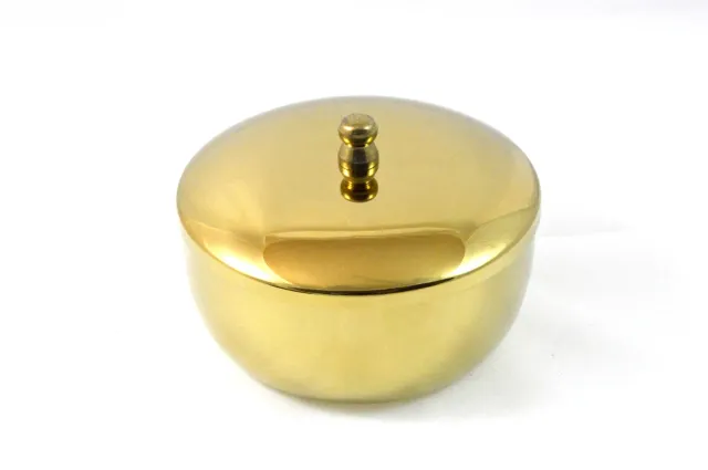 Dr. Dittmar rakskål förgylld mässing med lock 11 cm