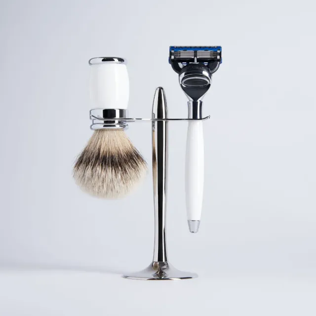 Plisson Joris Rakset 3-delar vit lack Fusion