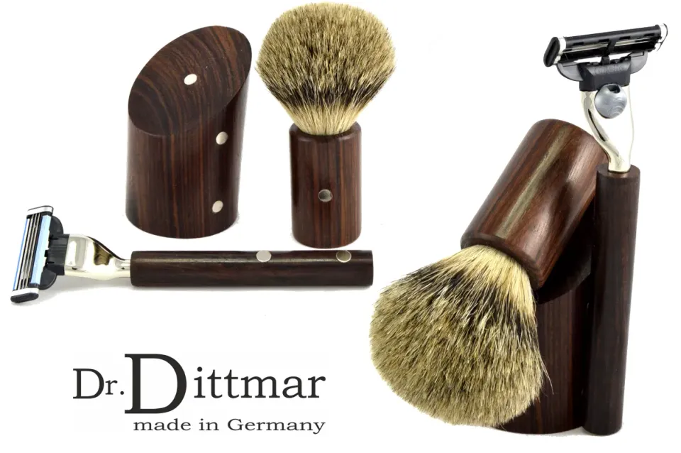 Dr. Dittmar rakset grävling rosenträ magnet