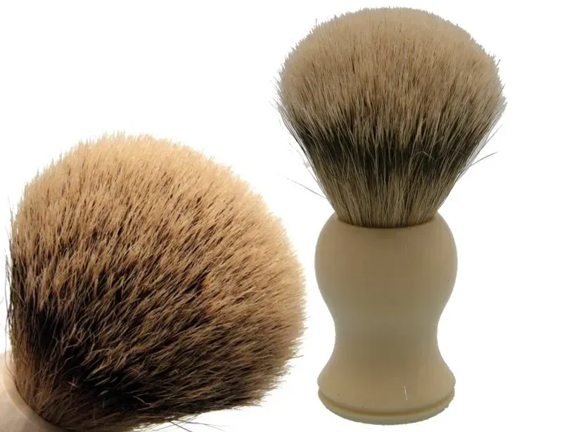 Dr. Dittmar Premium Silvertip rakborste vit 24 mm silvertip
