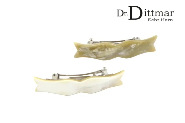 Dr. Dittmar hårspänne horn påsklilja 70 mm handgjort