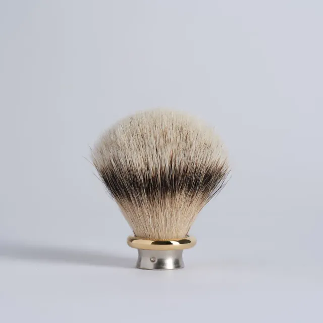 Plisson 1808 Reservknut rakborste guld fäste
