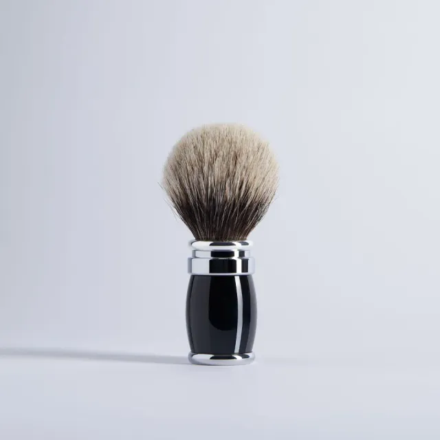 Plisson Joris rakborste grävling lack palladium svart stl 12