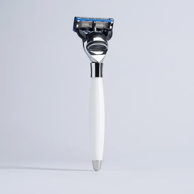 Plisson 1808 Fusion rakhyvel vit lack palladium