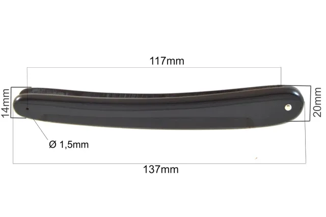 Dr. Dittmar rakknivsskal horn 5/8 6/8 buffelhorn
