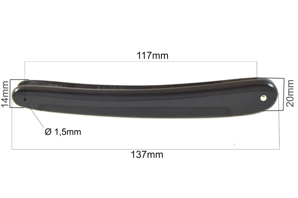 Dr. Dittmar rakknivsskal horn 5/8 6/8 buffelhorn