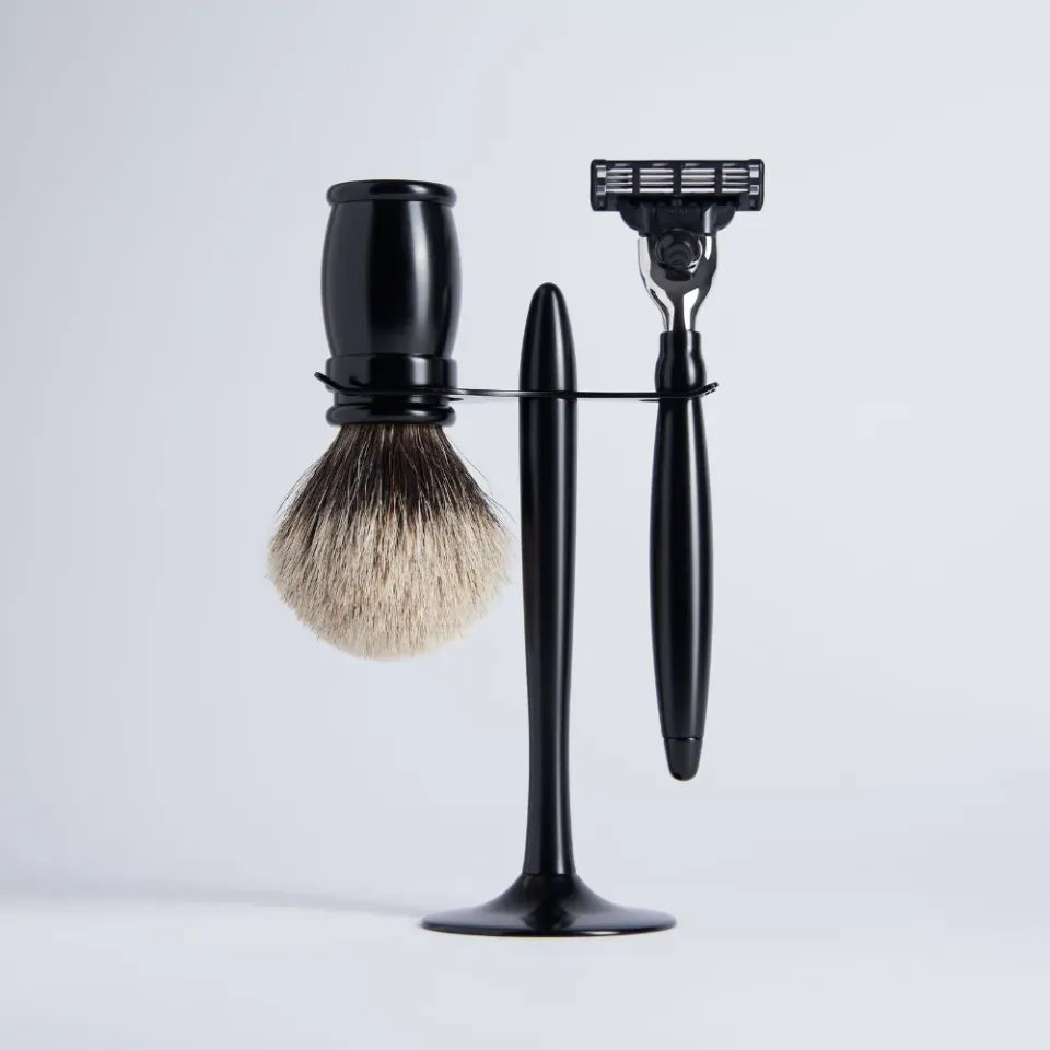 Plisson 1808 Rakset Noir Mach3 Grävling 12