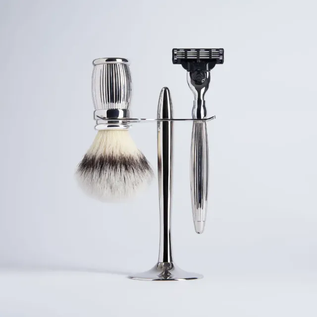 Plisson Godron rakset palladium Mach3 borste stl 12