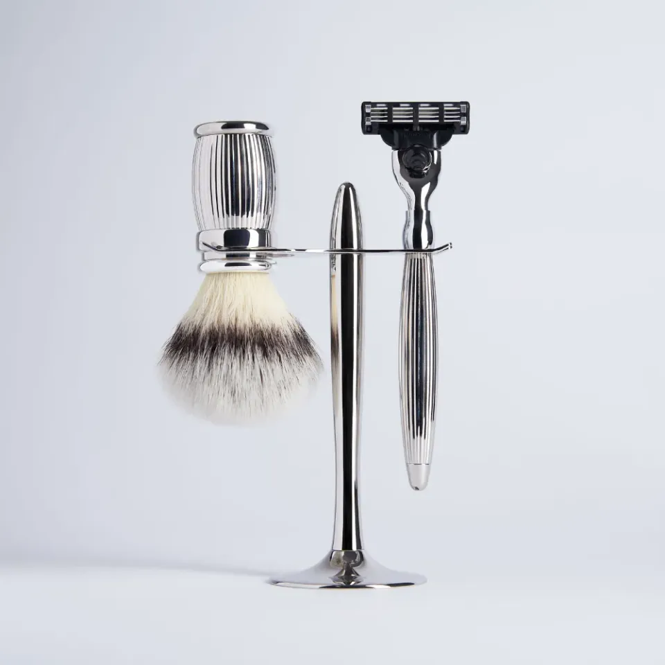 Plisson Godron rakset palladium Mach3 borste stl 12