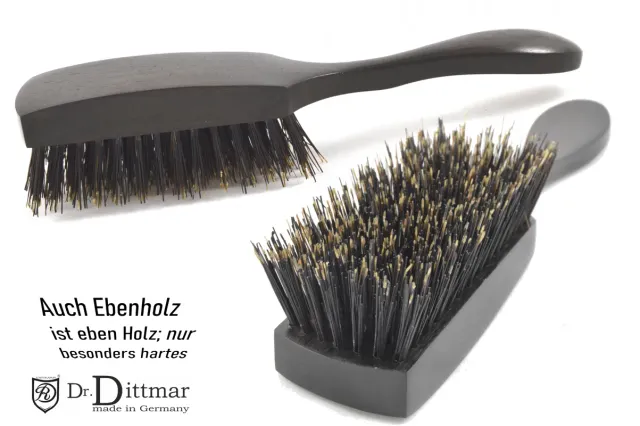 Dr. Dittmar Himalaya hårborste ebenholts 7-radig extra hård