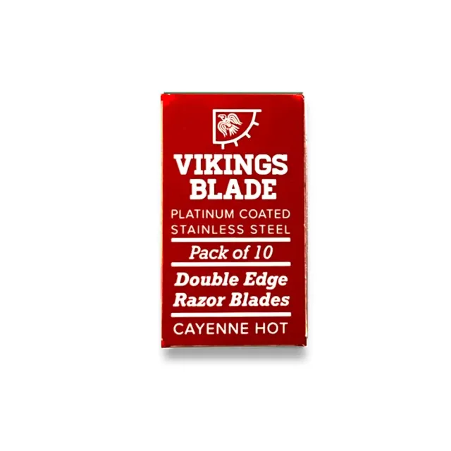 Vikings Blade Cayenne Hot rakblad 10-pack halvvassa
