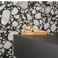 Plisson 1808 shavette aluminium guld halva blad