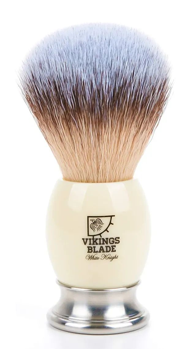 Vikings Blade White Knight rakborste syntet badger-look