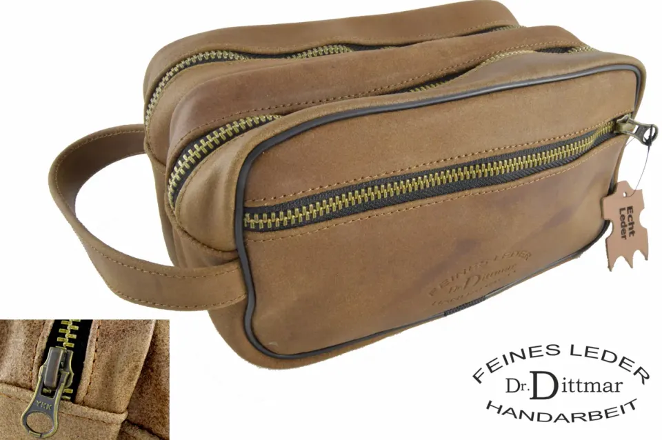 Dr. Dittmar Necessär Läder Vintage 3-Fack 24 cm