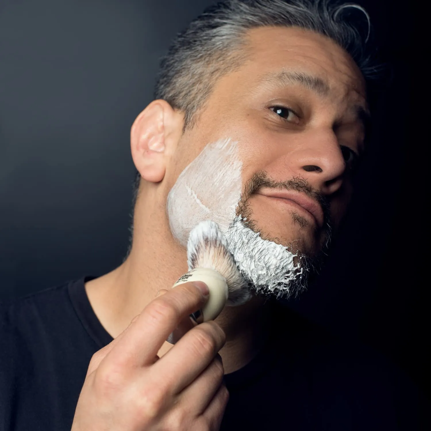 Vikings Blade White Knight rakborste syntet badger-look